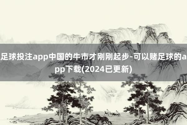 足球投注app中国的牛市才刚刚起步-可以赌足球的app下载(2024已更新)