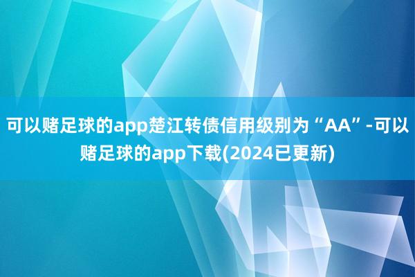 可以赌足球的app楚江转债信用级别为“AA”-可以赌足球的app下载(2024已更新)