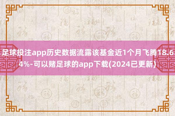 足球投注app历史数据流露该基金近1个月飞腾18.64%-可以赌足球的app下载(2024已更新)