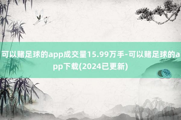 可以赌足球的app成交量15.99万手-可以赌足球的app下载(2024已更新)