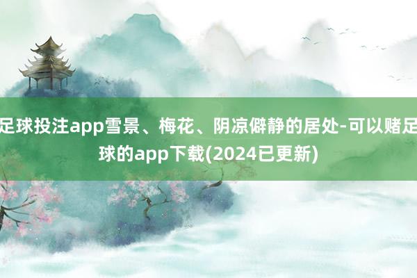 足球投注app雪景、梅花、阴凉僻静的居处-可以赌足球的app下载(2024已更新)