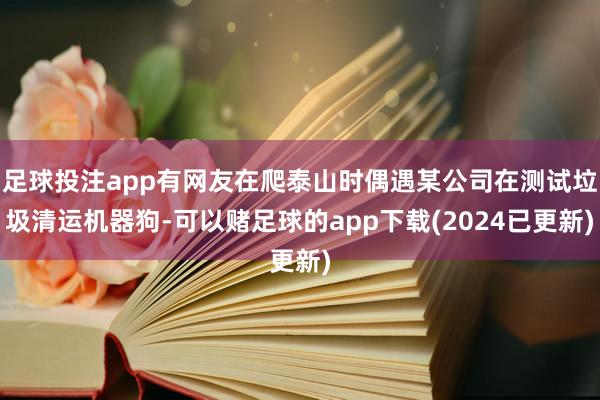 足球投注app有网友在爬泰山时偶遇某公司在测试垃圾清运机器狗-可以赌足球的app下载(2024已更新)