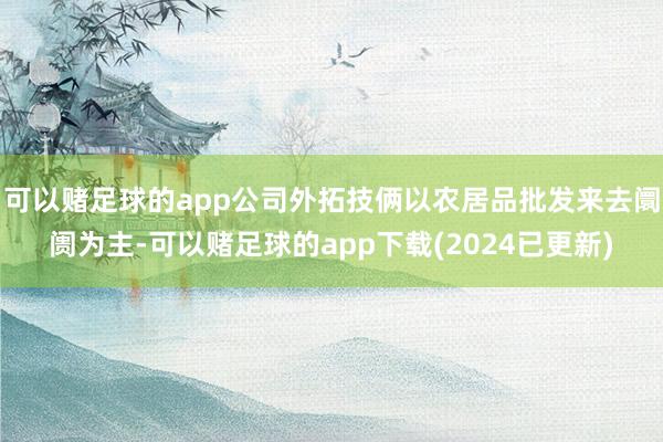 可以赌足球的app公司外拓技俩以农居品批发来去阛阓为主-可以赌足球的app下载(2024已更新)