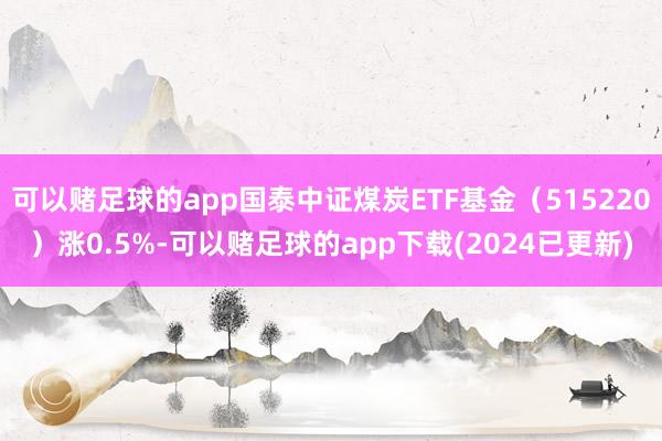 可以赌足球的app国泰中证煤炭ETF基金（515220）涨0.5%-可以赌足球的app下载(2024已更新)