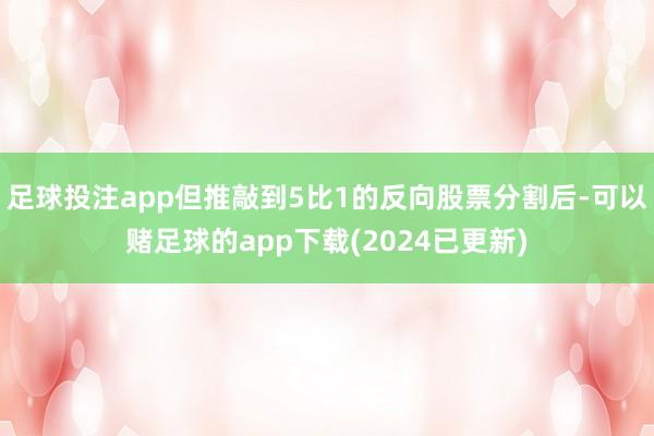 足球投注app但推敲到5比1的反向股票分割后-可以赌足球的app下载(2024已更新)