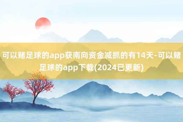 可以赌足球的app获南向资金减抓的有14天-可以赌足球的app下载(2024已更新)