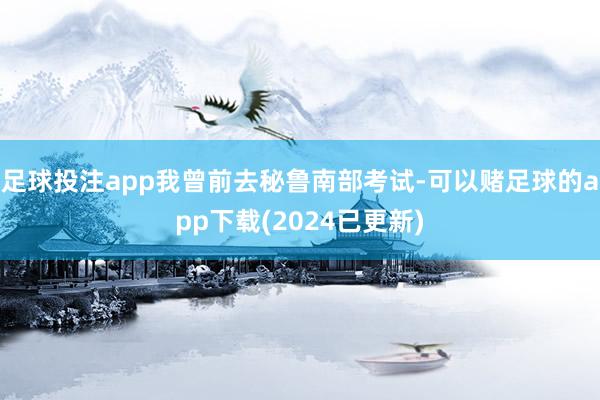 足球投注app我曾前去秘鲁南部考试-可以赌足球的app下载(2024已更新)