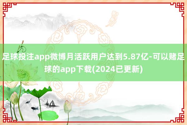 足球投注app微博月活跃用户达到5.87亿-可以赌足球的app下载(2024已更新)