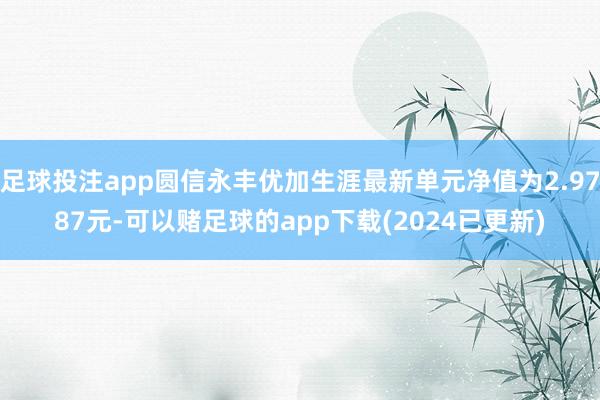 足球投注app圆信永丰优加生涯最新单元净值为2.9787元-可以赌足球的app下载(2024已更新)