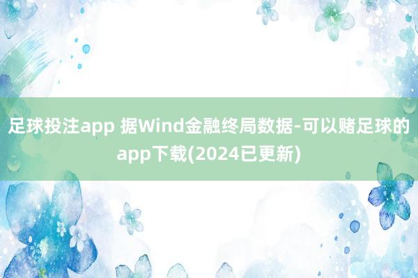 足球投注app 　　据Wind金融终局数据-可以赌足球的app下载(2024已更新)