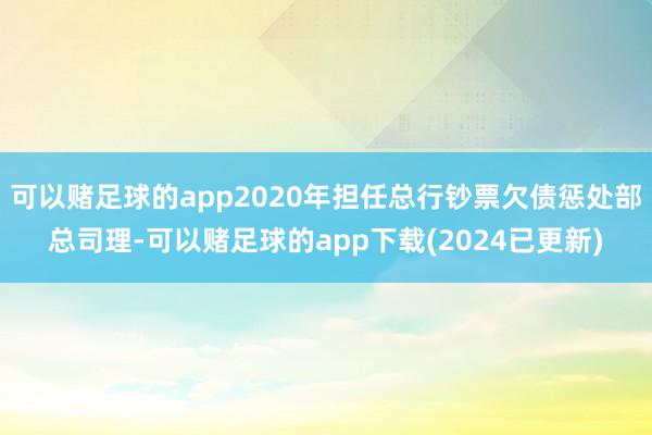 可以赌足球的app2020年担任总行钞票欠债惩处部总司理-可以赌足球的app下载(2024已更新)