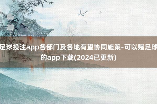 足球投注app各部门及各地有望协同施策-可以赌足球的app下载(2024已更新)