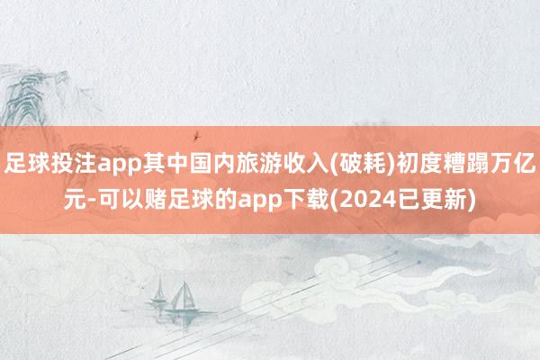 足球投注app其中国内旅游收入(破耗)初度糟蹋万亿元-可以赌足球的app下载(2024已更新)