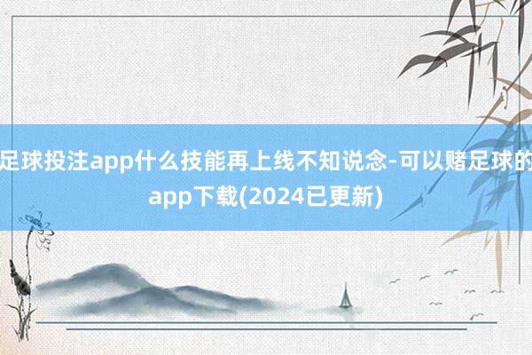 足球投注app什么技能再上线不知说念-可以赌足球的app下载(2024已更新)